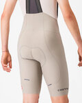 CASTELLI pantalones cortos de tirantes - ESPRESSO - beige