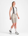 CASTELLI pantalones cortos de tirantes - ESPRESSO - beige