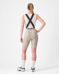 CASTELLI pantalones cortos de tirantes - ESPRESSO - beige