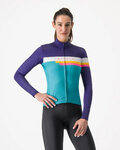 CASTELLI maillot de invierno de manga larga - TORNARE - turquesa/multicolor