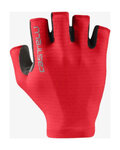 CASTELLI guantes de dedos cortos - ESPRESSO - rojo