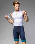 ALÉ pantalones cortos de tirantes - BAHRAIN VICTORIOUS 2024 - azul/blanco