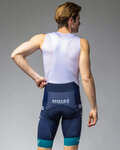 ALÉ pantalones cortos de tirantes - BAHRAIN VICTORIOUS 2024 - azul/blanco