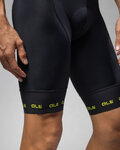 ALÉ pantalones cortos de tirantes - STRADA 2.0 PR-E - negro/amarillo