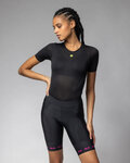 ALÉ pantalones cortos sin tirantes - STRADA 2.0 PR-E - negro/rosa