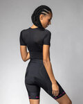 ALÉ pantalones cortos sin tirantes - STRADA 2.0 PR-E - negro/rosa