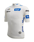 SANTINI jersey de manga corta - TOUR DE FRANCE - WHITE JERSEY - blanco