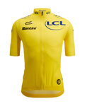 SANTINI jersey de manga corta - TOUR DE FRANCE - YELLOW JERSEY - amarillo