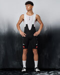 PISSEI pantalones cortos de tirantes - UAE TEAM EMIRATES XRG 2025 - blanco/negro