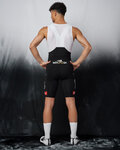 PISSEI pantalones cortos de tirantes - UAE TEAM EMIRATES XRG 2025 - blanco/negro