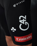 PISSEI pantalones cortos de tirantes - UAE TEAM EMIRATES XRG 2025 - blanco/negro