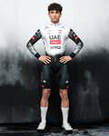 PISSEI maillot de invierno de manga larga - UAE TEAM EMIRATES - XRG 2025 REPLICA - blanco/negro
