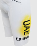 PISSEI pantalones cortos de tirantes - UAE TEAM EMIRATES 2024 REPLICA SANREMO - GIRO + TOUR 24 - blanco/rosa/amarillo