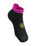 COMPRESSPORT calcetines de tobillo - PRO RACING SOCKS V4.0 ULTRALIGHT RUN - negro/amarillo/rosa