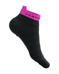 COMPRESSPORT calcetines de tobillo - PRO RACING SOCKS V4.0 ULTRALIGHT RUN - negro/amarillo/rosa