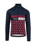 AGU maillot de invierno de manga larga - SIX6 DOT WINTER - azul/granate