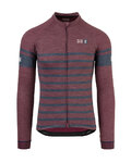AGU maillot de invierno de manga larga - SIX6 MERINO WINTER - azul/granate
