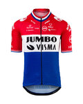 AGU jersey de manga corta - JUMBO-VISMA 2021 - azul/blanco/rojo
