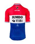 AGU jersey de manga corta - JUMBO-VISMA 2021 - azul/blanco/rojo