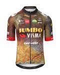 AGU jersey de manga corta - JUMBO-VISMA 2022 - marrón/azul/amarillo/negro/rojo