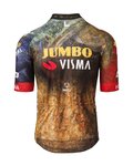 AGU jersey de manga corta - JUMBO-VISMA 2022 - marrón/azul/amarillo/negro/rojo