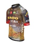 AGU jersey de manga corta - JUMBO-VISMA 2022 - marrón/azul/amarillo/negro/rojo