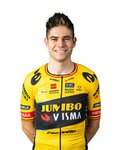 AGU jersey de manga corta - JUMBO-VISMA 2023 WOUT VAN AERT - negro/amarillo