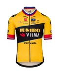 AGU jersey de manga corta - JUMBO-VISMA 2023 PRIMOZ ROGLIC - negro/amarillo