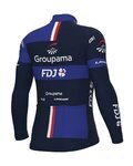 ALÉ maillot de invierno de manga larga - GROUPAMA FDJ 2023 - azul