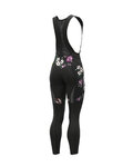 ALÉ pantalones largos con tirantes - FIORI LADY WINTER - negro