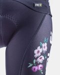 ALÉ pantalones largos con tirantes - FIORI LADY WINTER - negro