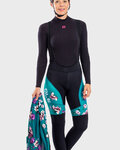 ALÉ pantalones largos con tirantes - FIORI LADY WINTER - verde/negro