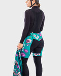 ALÉ pantalones largos con tirantes - FIORI LADY WINTER - verde/negro