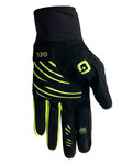 ALÉ guantes de dedos largos - WINDPROTECTION - negro/amarillo