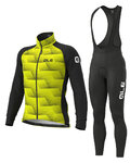 ALÉ chaqueta y pantalón de invierno - SOLID SHARP WINTER - negro/amarillo