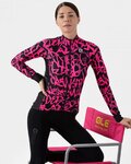 ALÉ maillot de invierno de manga larga - SOLID RIDE LADY WNT - negro/rosa