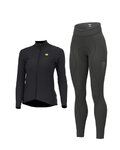 ALÉ jersey y pantalón de invierno - WARM RACE+ESSENTIAL - negro
