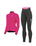 ALÉ jersey y pantalón de invierno - WARM RACE+ESSENTIAL - rosa/negro