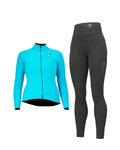 ALÉ jersey y pantalón de invierno - WARM RACE+ESSENTIAL - turquesa/negro