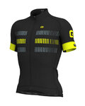 ALÉ jersey de manga corta - STRADA - negro/amarillo