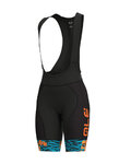 ALÉ pantalones cortos de tirantes - SAVANA LADY  - naranja/azul/negro