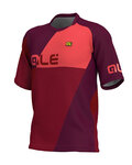 ALÉ jersey de manga corta - RAMPAGE MTB - púrpura/rosa