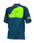 ALÉ jersey de manga corta - RAMPAGE MTB - azul/verde
