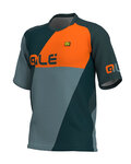 ALÉ jersey de manga corta - RAMPAGE MTB - gris/naranja