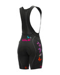 ALÉ pantalones cortos de tirantes - BUTTERFLY LADY - negro