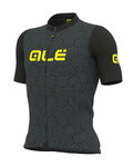 ALÉ jersey de manga corta - CROSS - negro/amarillo