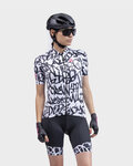 ALÉ jersey de manga corta - SOLID RIDE LADY - negro/blanco