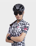 ALÉ jersey de manga corta - SOLID RIDE LADY - negro/blanco