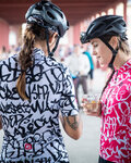ALÉ jersey de manga corta - SOLID RIDE LADY - negro/blanco