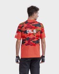 ALÉ jersey de manga corta - STAIN OFF ROAD MTB - rojo/marrón/gris